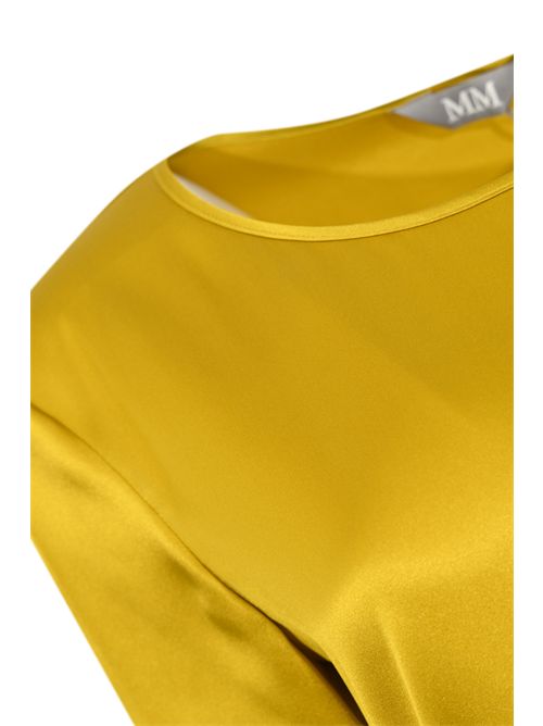 Blusa MMLCORTONA in seta stretch Senape MM Max Mara | 2616111037600009